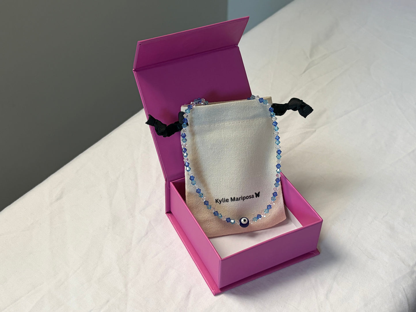 Evil Eye Necklace, 1 Motif — Blue