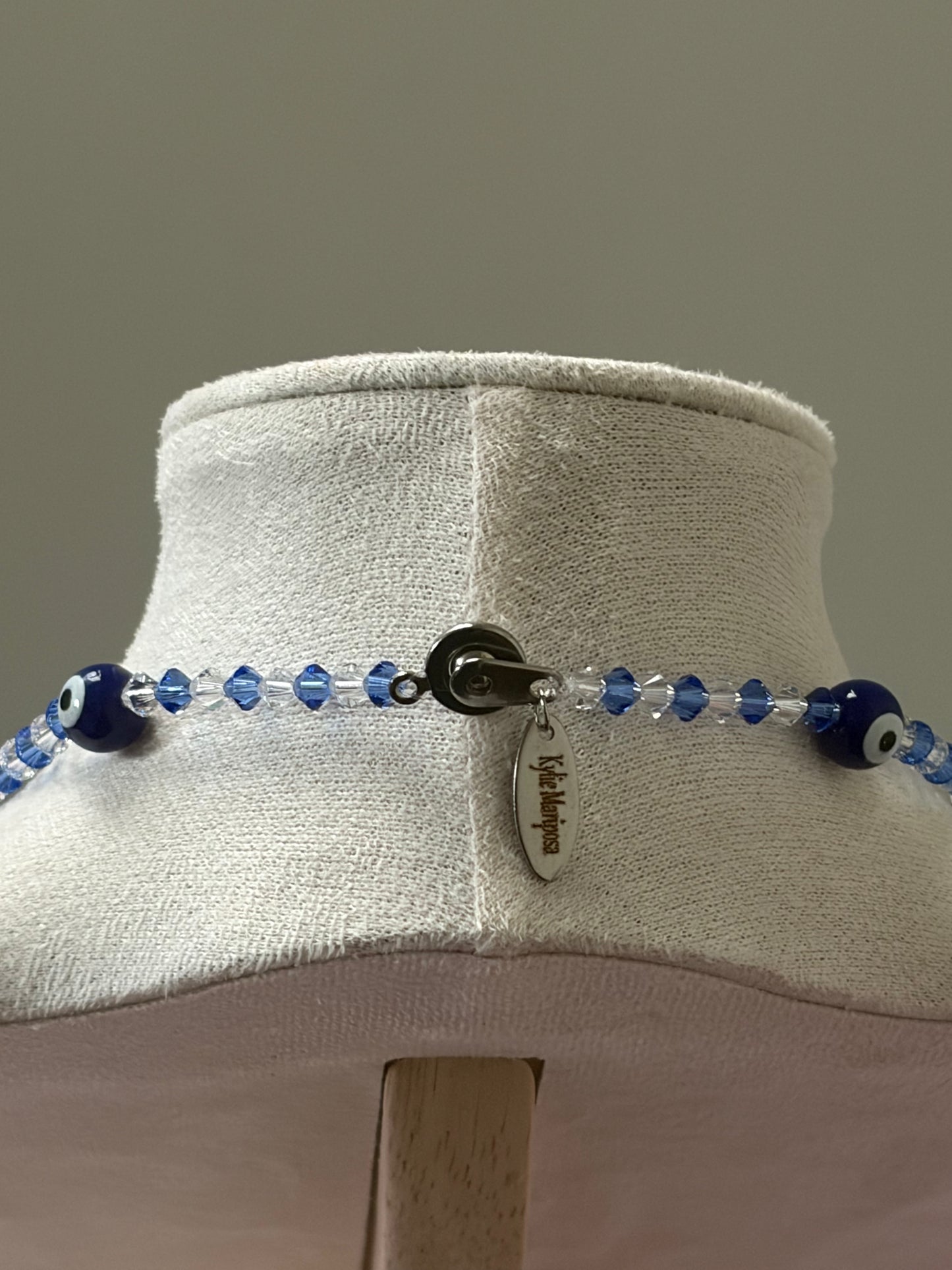 Evil Eye Long Necklace, 20 Motifs — Blue